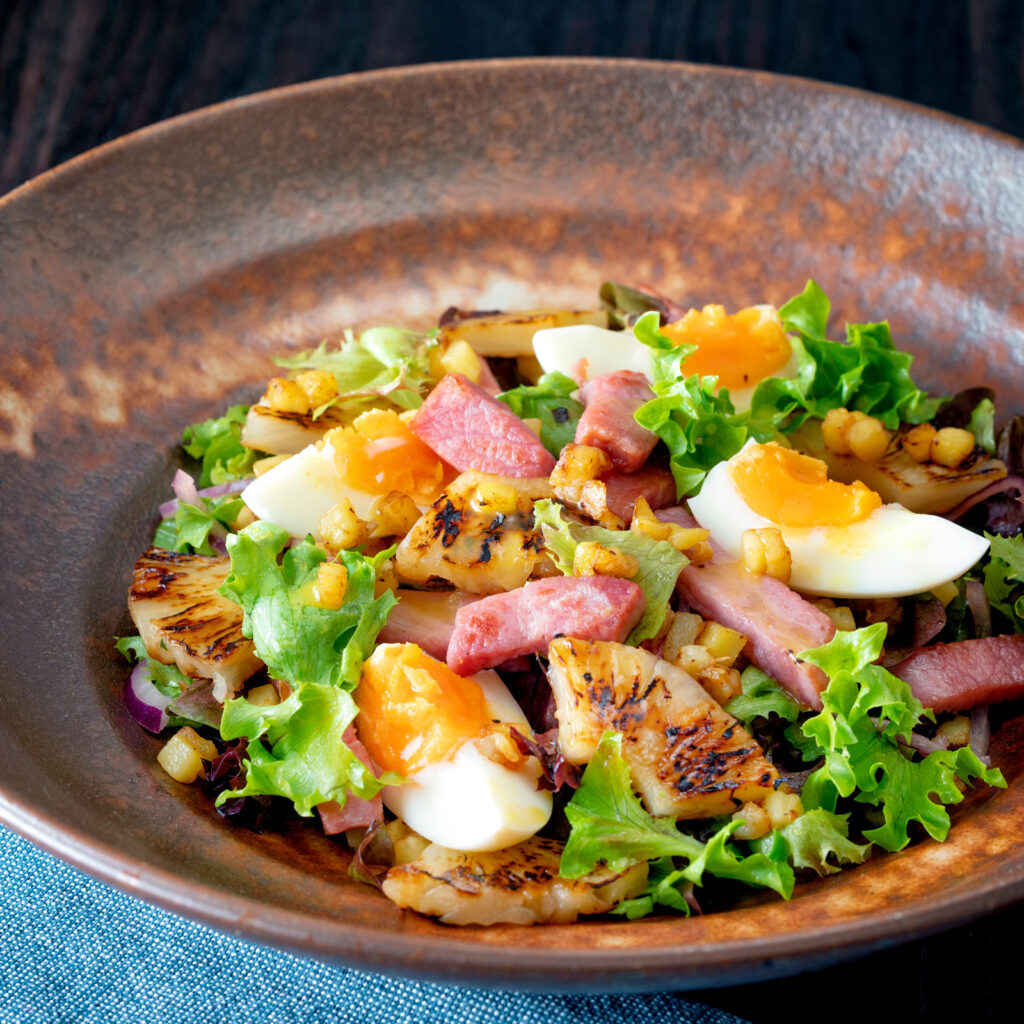 Gammon Salad with Egg and Pineapple Krumpli