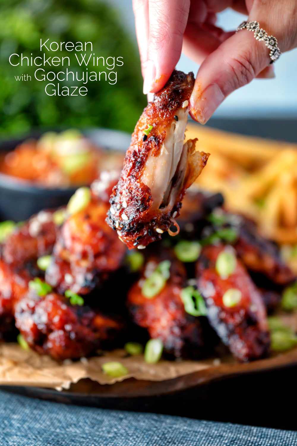 Korean Chicken Wings with a Gochujang Glaze Krumpli