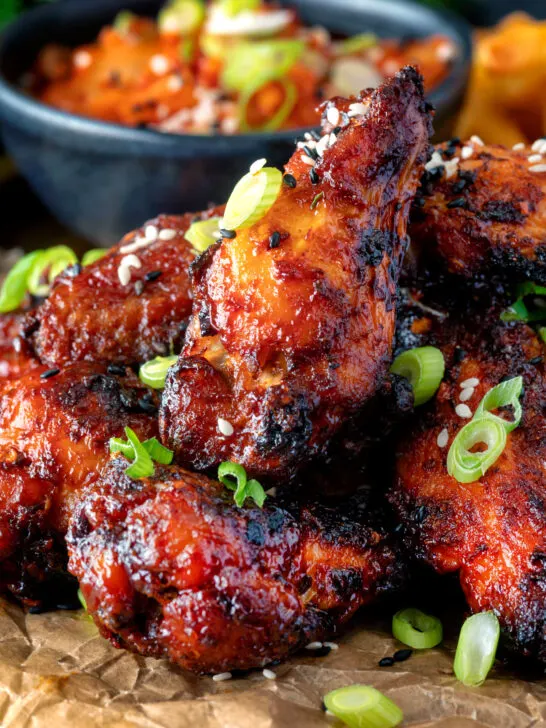 Korean Chicken Wings with a Gochujang Glaze - Krumpli