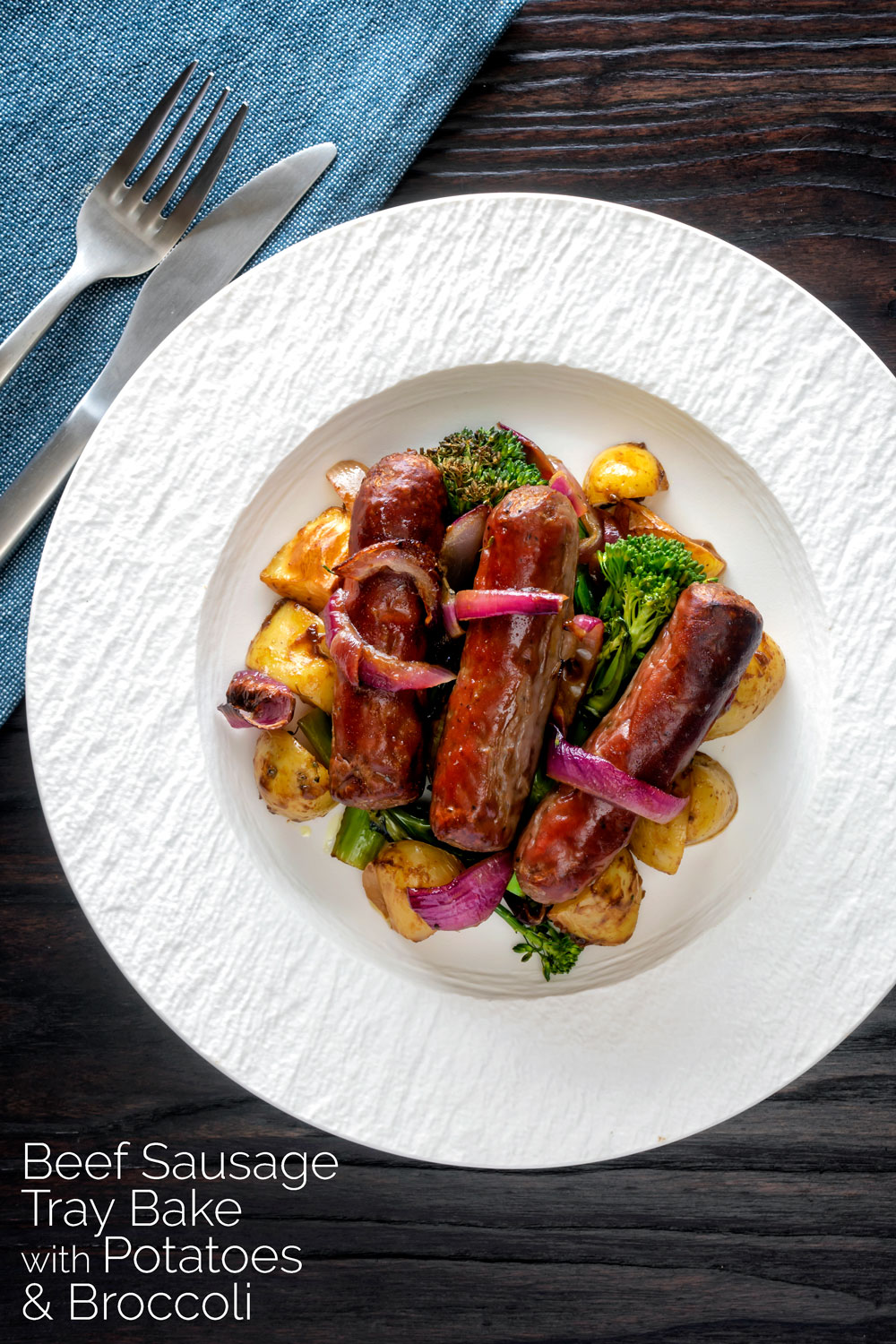 Sausage Tray Bake with Potato and Broccoli Krumpli