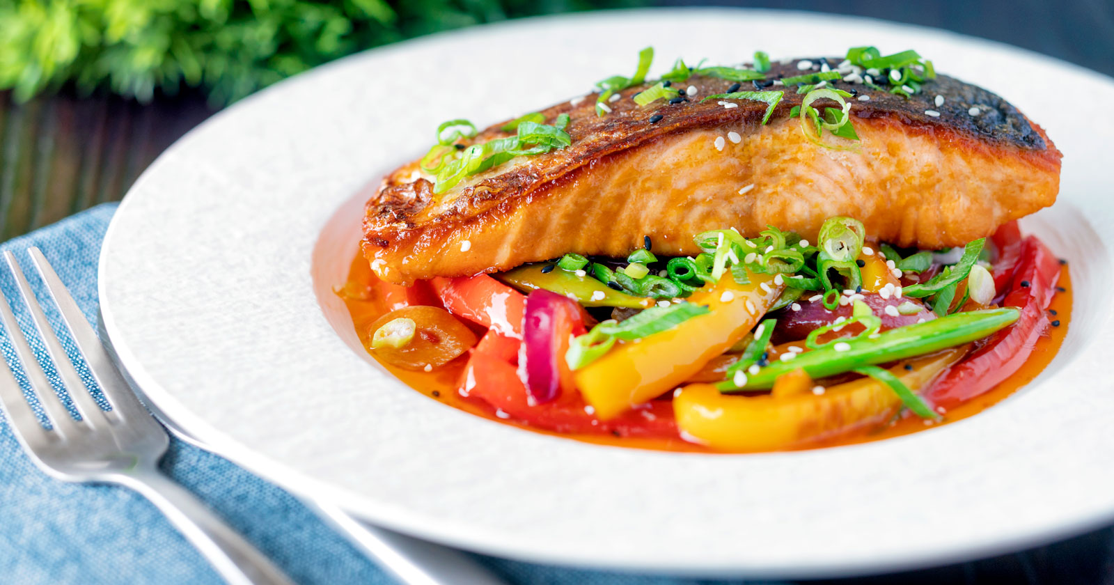 Sweet and Sour Salmon with Crispy Skin - Krumpli