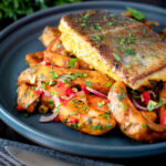 Spicy masala chips or served with masala fish fillet.