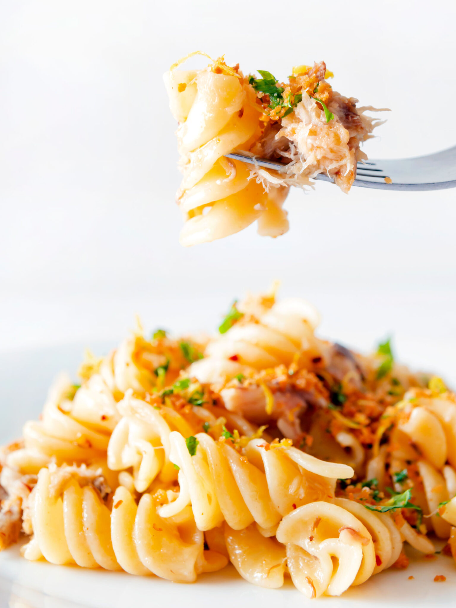 Smoked Mackerel Pasta With Chilli & Lemon Krumpli