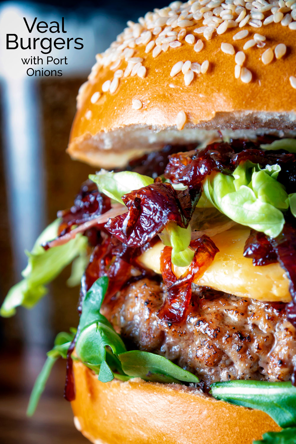 Veal Burgers with Port Onions Krumpli