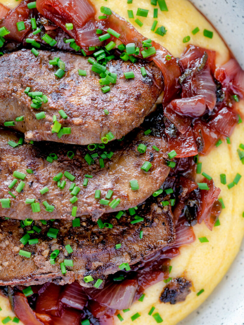 PanFried Lambs Liver and Port Onions Krumpli