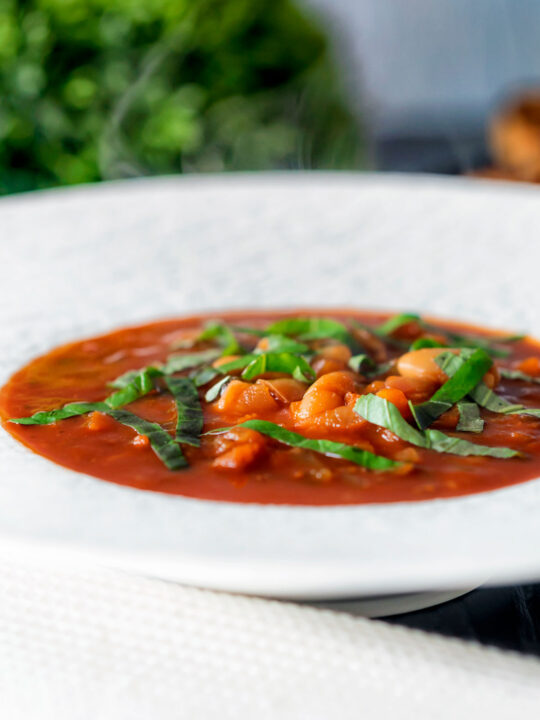 Vegan Slow Cooker Tomato and Bean Soup Recipe