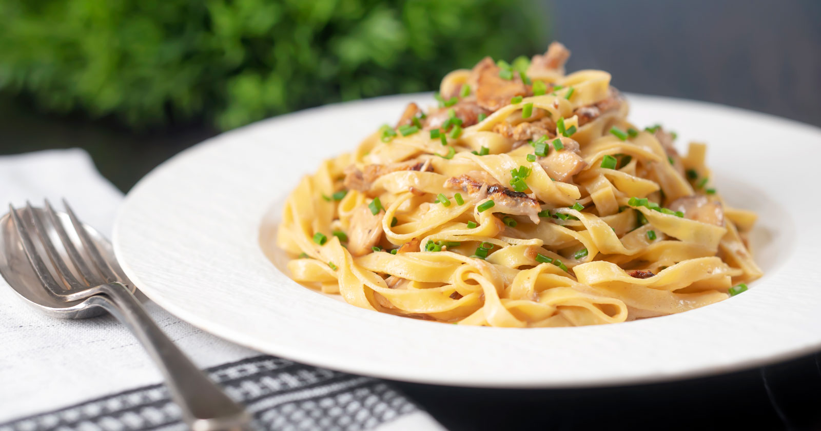 Chicken and Mushroom Tagliatelle with Creme Fraiche - Krumpli