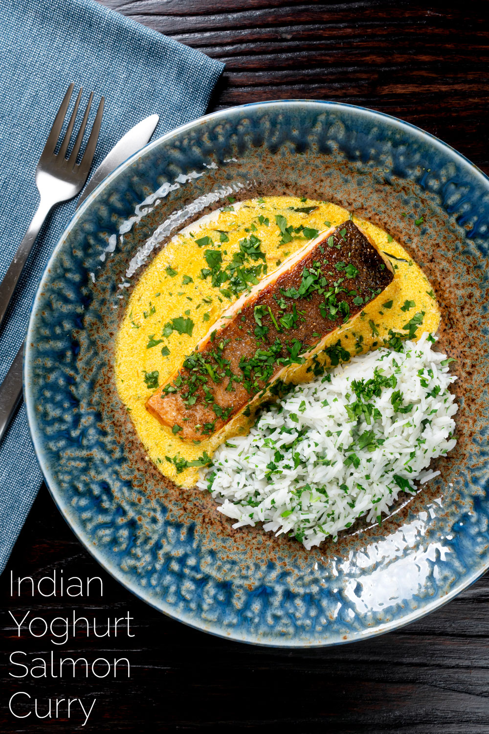 Indian Salmon Curry with Yoghurt Sauce - Krumpli