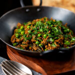 Keema matar, a lamb or mutton mince and pea curry.