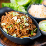 Chinese takeaway style minced pork yuk sung.