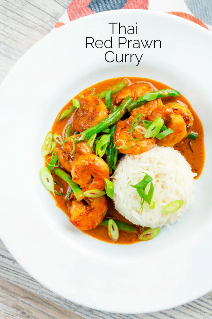 King prawn thai red curry shop