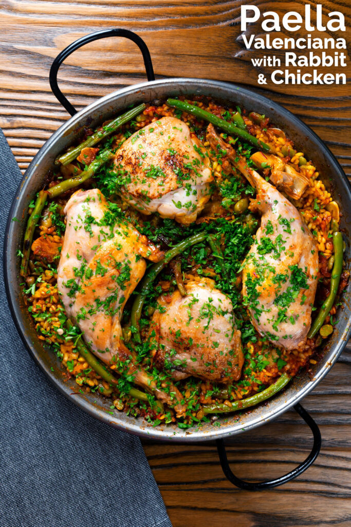 Paella Valenciana with Rabbit and Chicken Krumpli