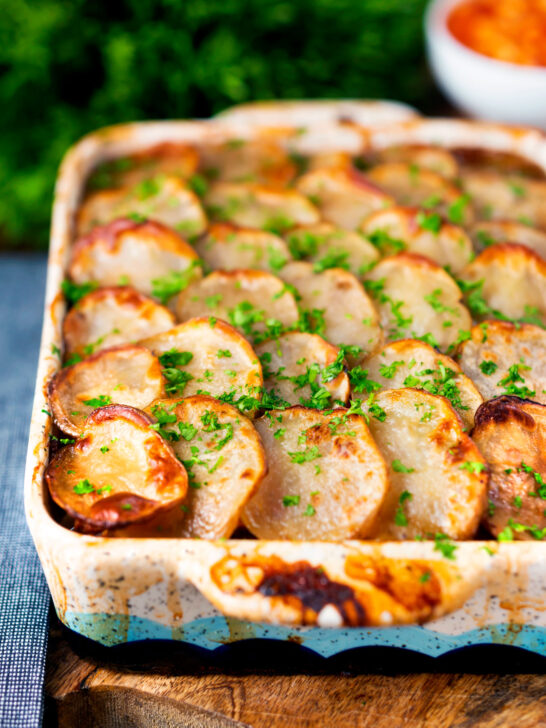 British corned beef and potato bake or panacalty.