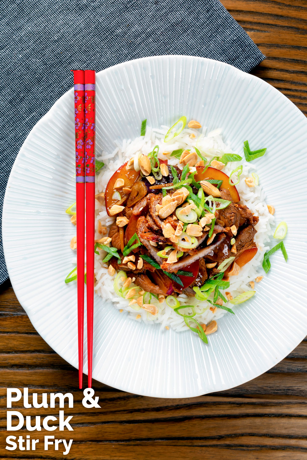 Plum and Duck Stir Fry with Crispy Skin - Krumpli