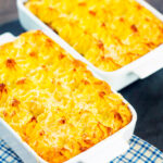 Cheesy mash topped individual vegetarian shepherd's pie or shepherdess pie.