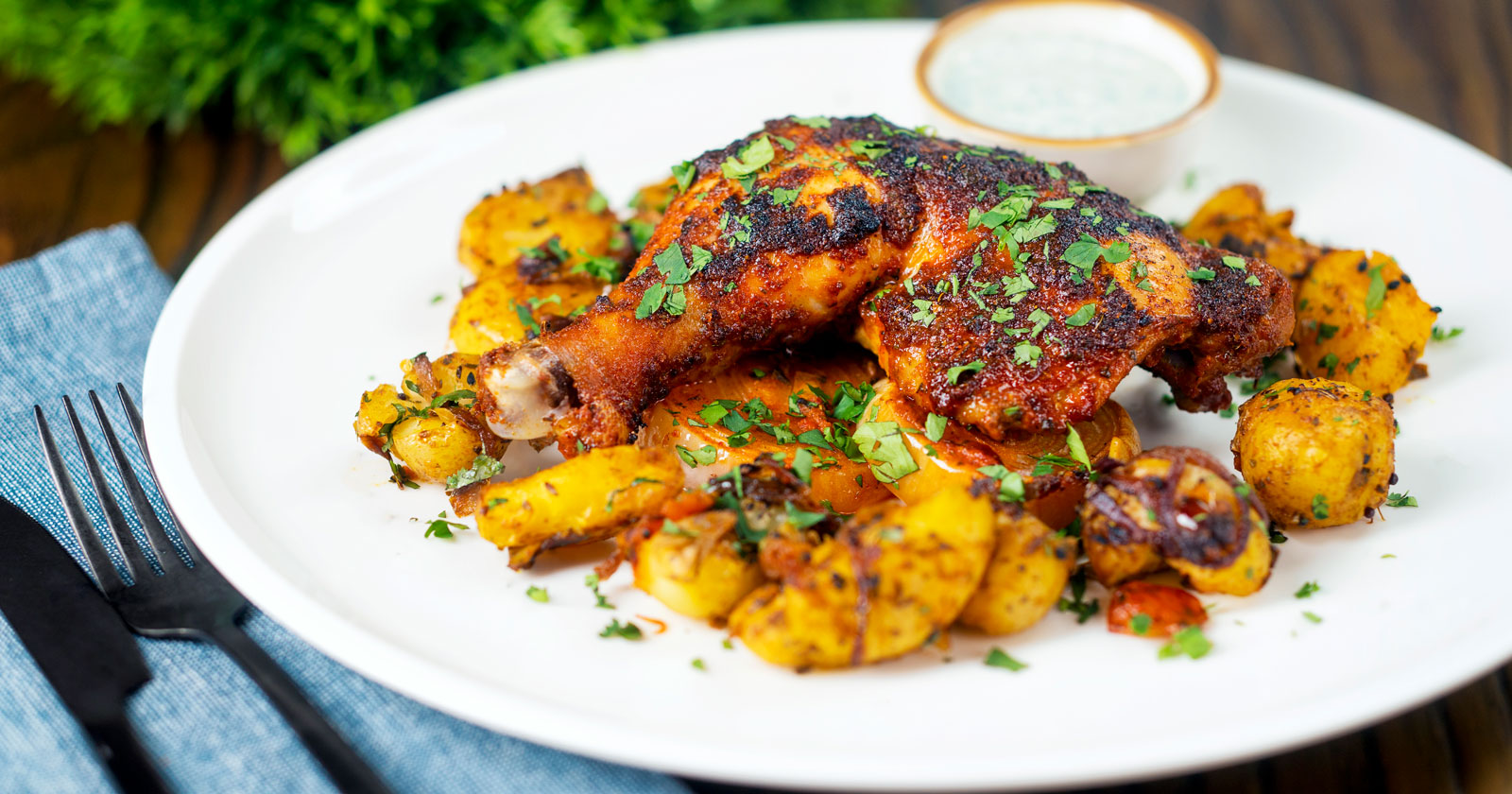 Easy Roast Chicken Legs with Indian Spice Rub Krumpli