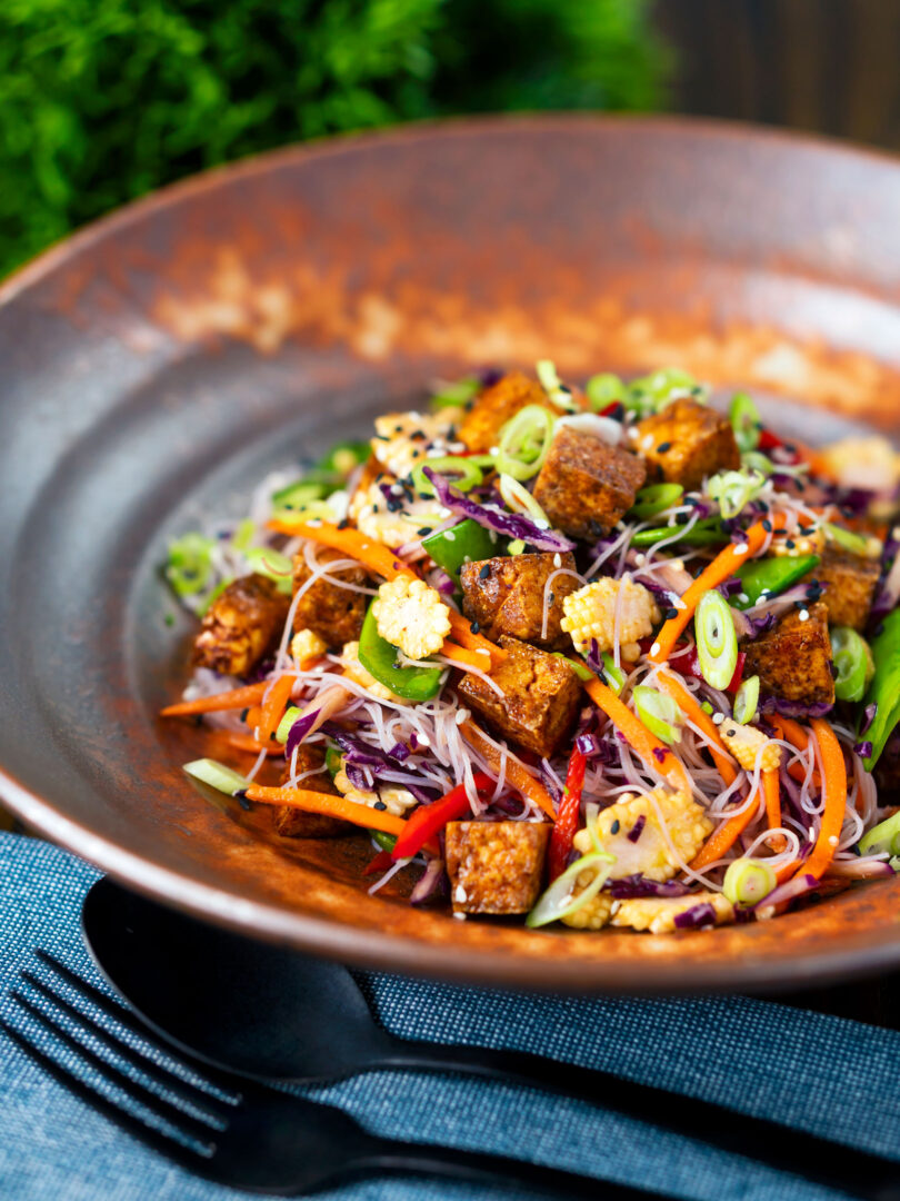 Tofu Noodle Salad with Vermicelli Noodles - Krumpli