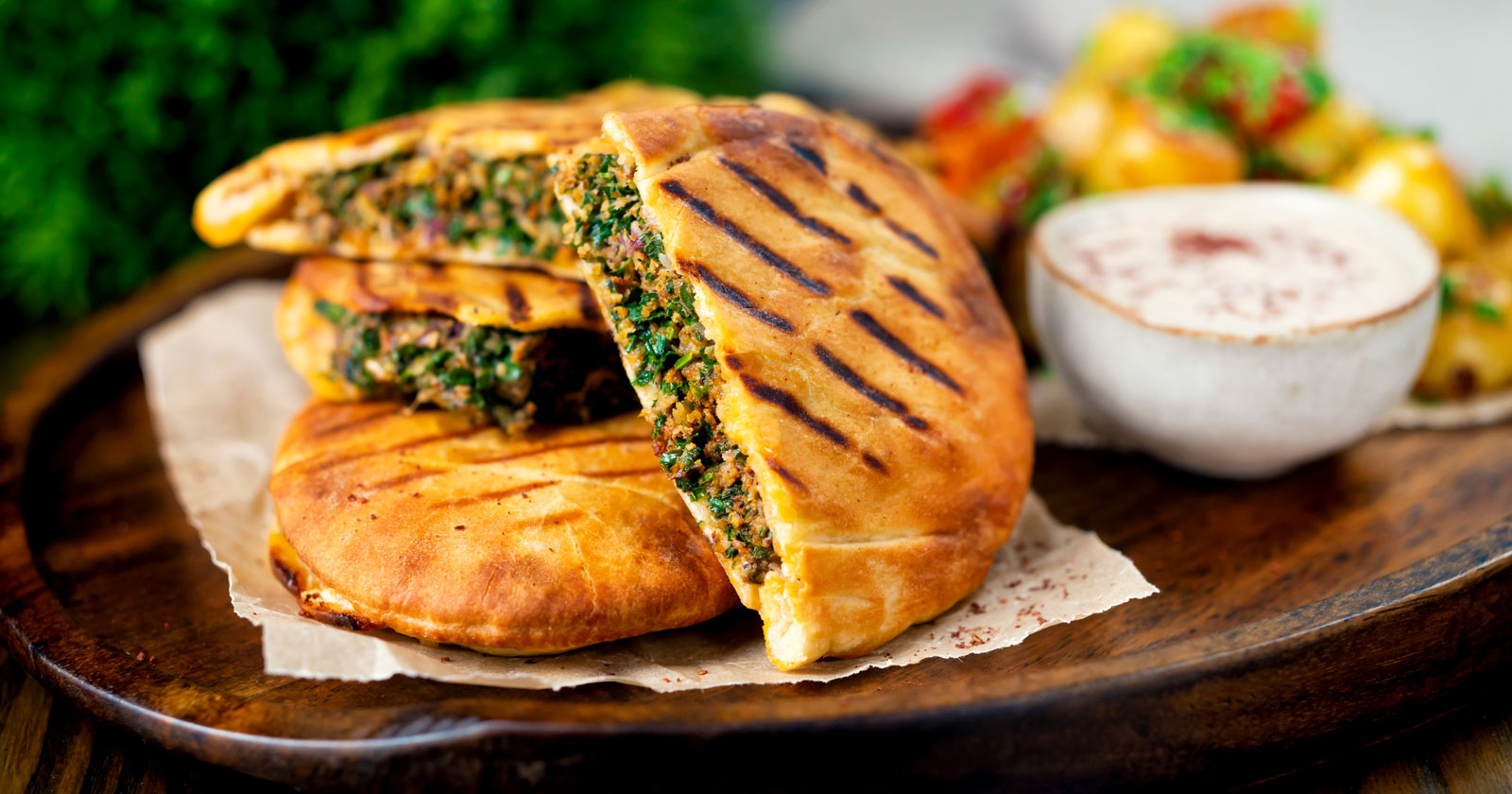 Lamb Arayes - Lebanese Stuffed Pita