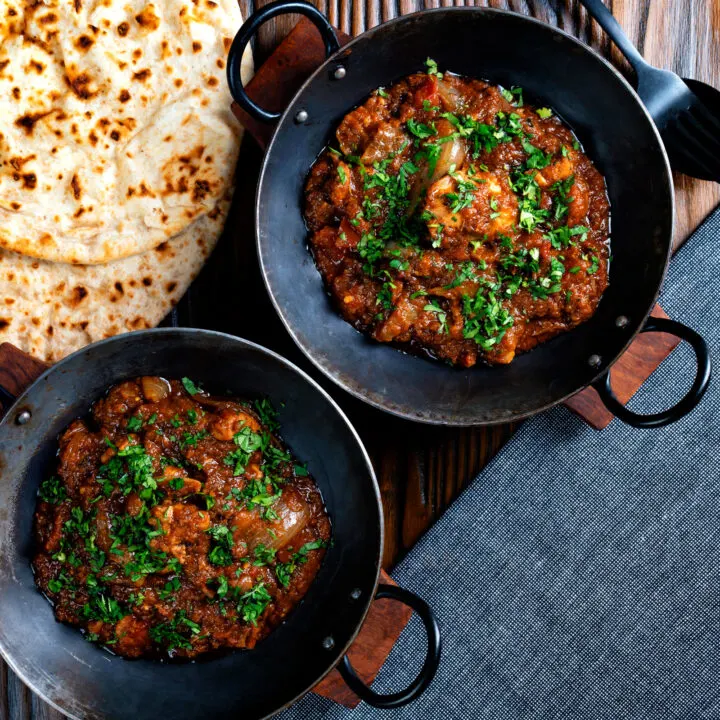 British Indian takeaway inspired chicken dopiaza curry.