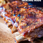 Apple and honey glazed Instant Pot pork ribs featuring a title overlay.