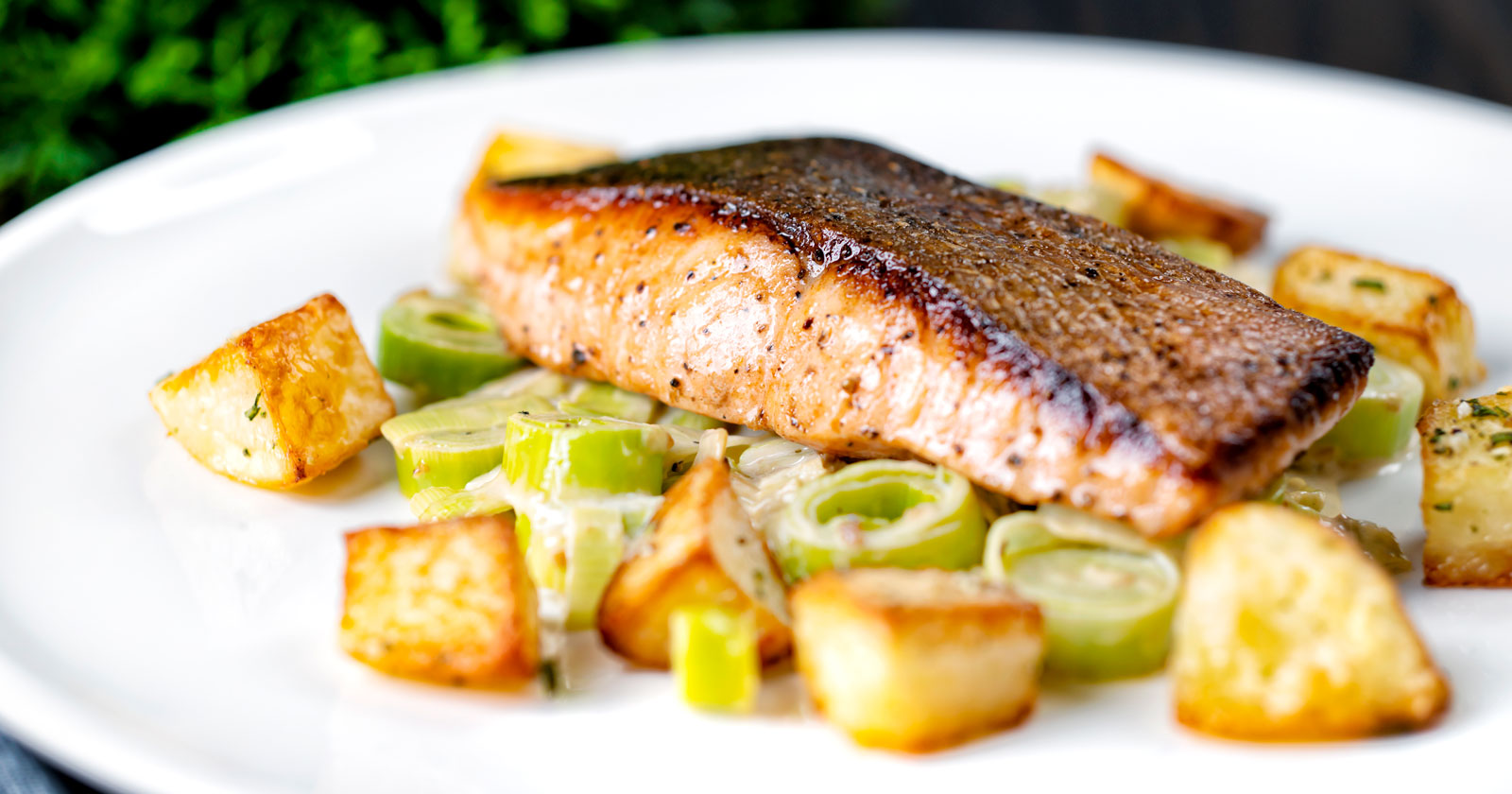 Pan Fried Salmon Fillet with Crispy Skin - Krumpli