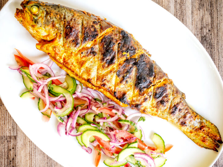 Tandoori Fish Cooked on a BBQ - Krumpli
