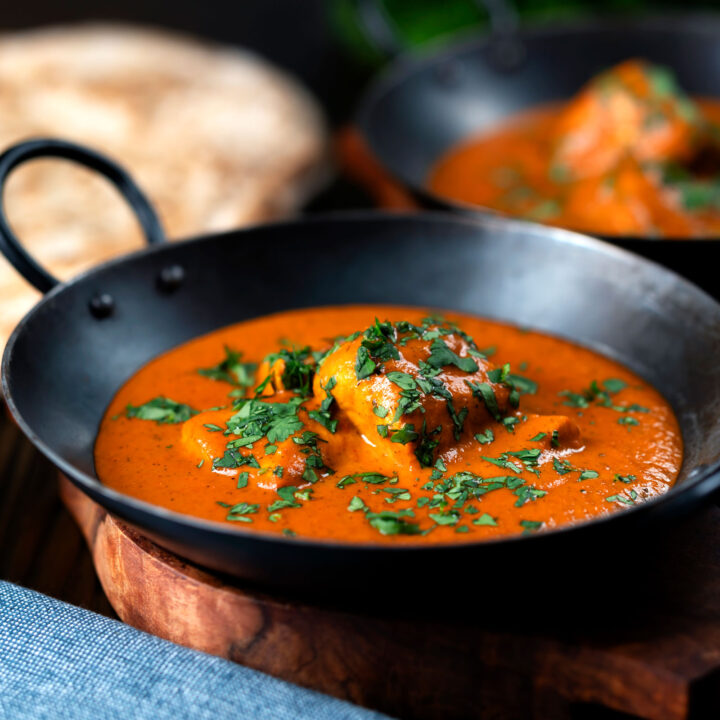 British Indian style creamy chicken chasni curry.