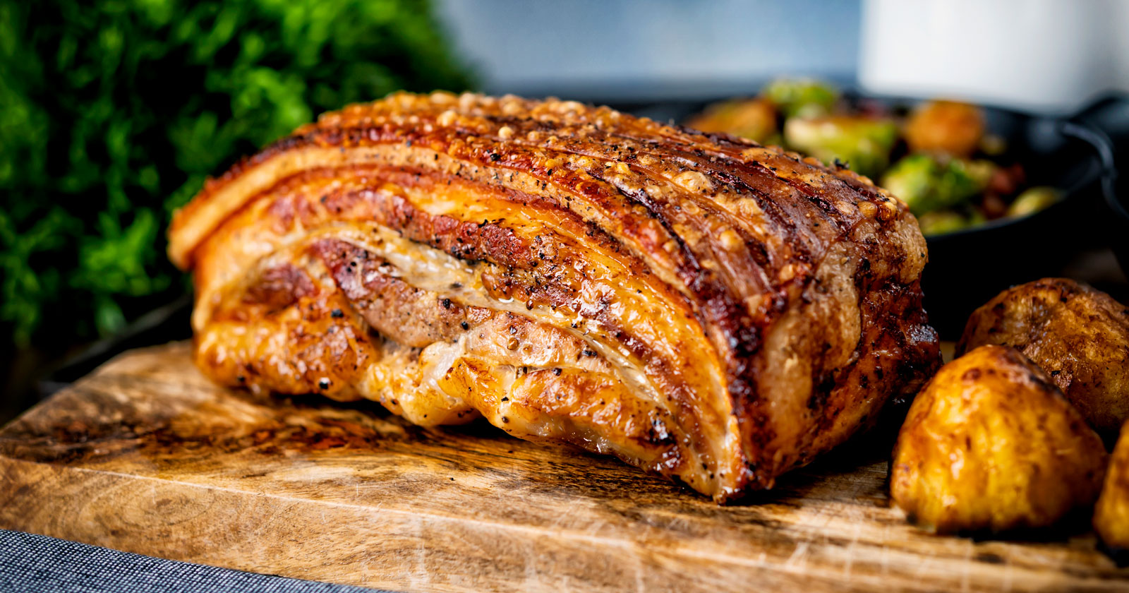 Slow Roast Pork Belly with Cider Gravy Krumpli