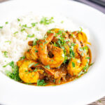 Quick and easy Indian inspired prawn curry.