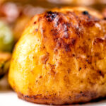 Close up roasted potato.