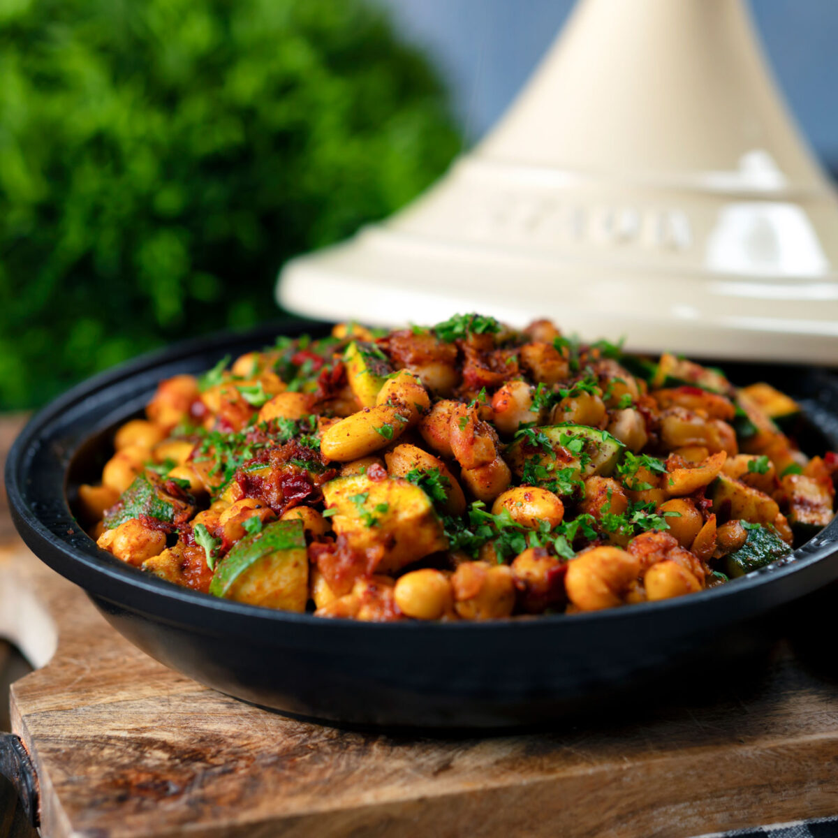 Chickpea Tagine with Harissa and Preserved Lemons Krumpli