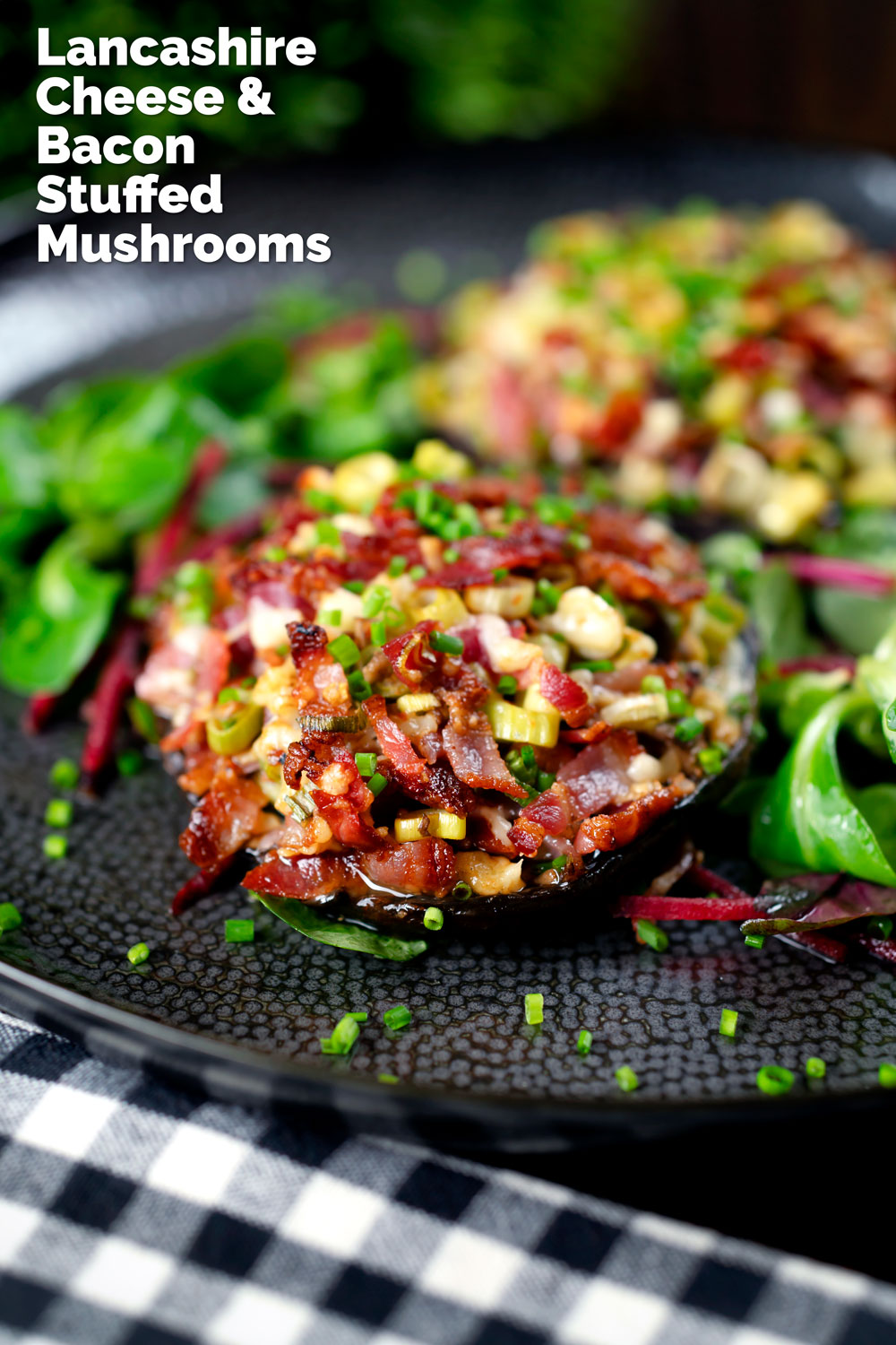 Lancashire Cheese and Bacon Stuffed Mushrooms - Krumpli