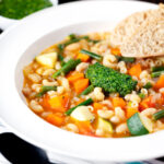 Soupe au pistou Provencal French vegetable soup.