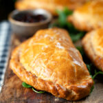 Traditional British Cornish pasties.