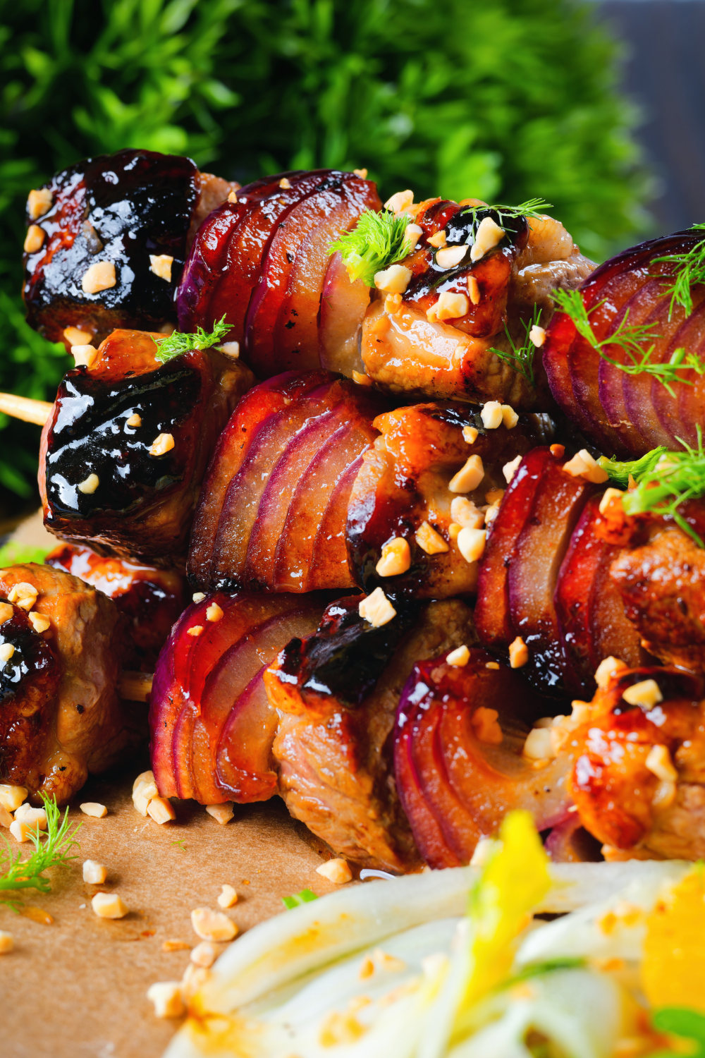 Duck Kebabs with a Marmalade Glaze Krumpli