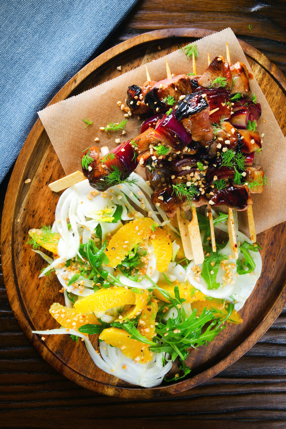 Duck Kebabs with a Marmalade Glaze Krumpli