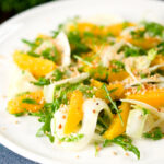 Fennel and orange side salad with roasted almonds and rocket.