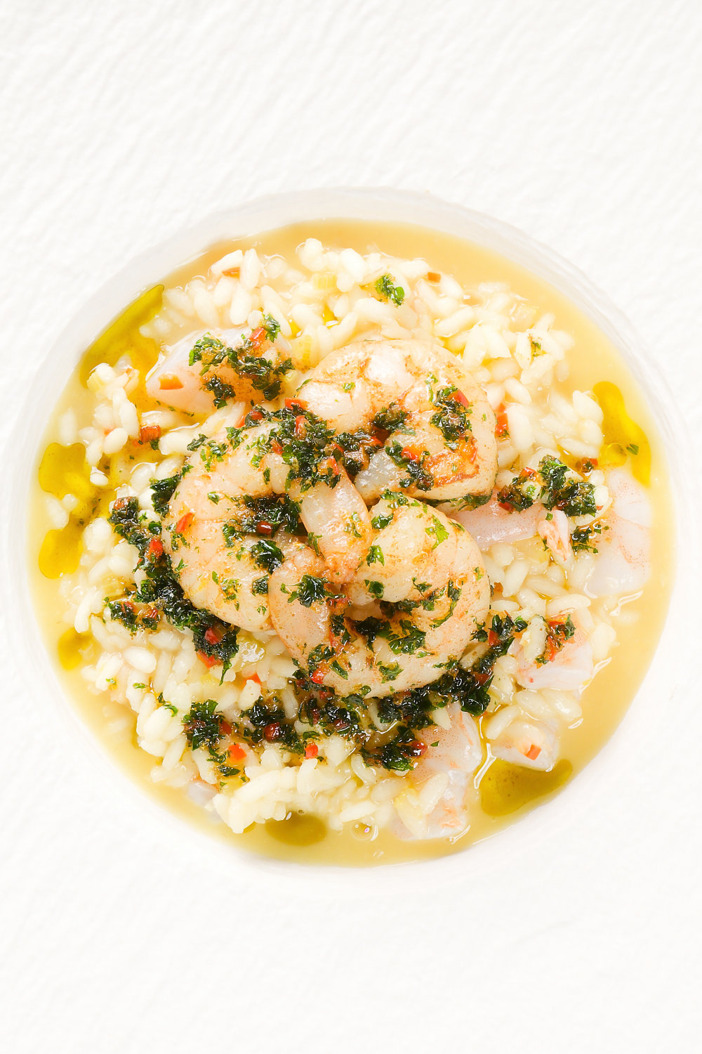 Lemon and Prawn Risotto with Chilli Krumpli