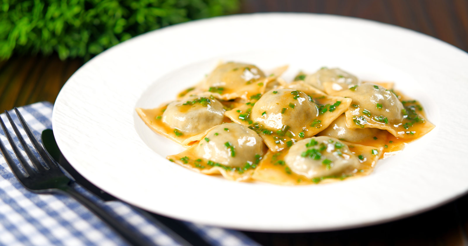 Mushroom Ravioli with Marsala Butter Sauce Krumpli