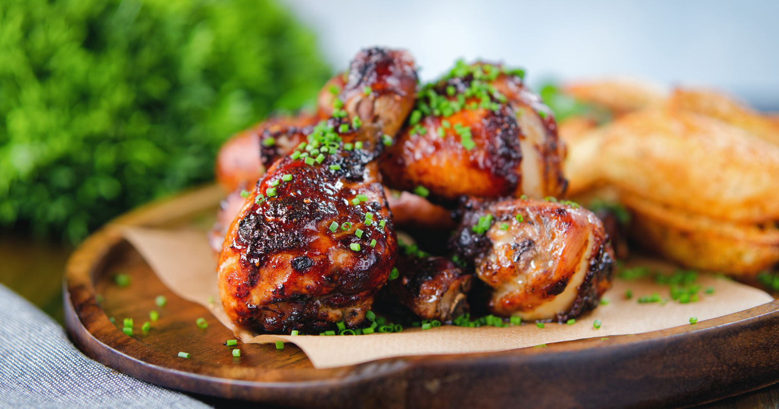 Baked Sticky Chicken Drumsticks with Cherry Glaze Krumpli