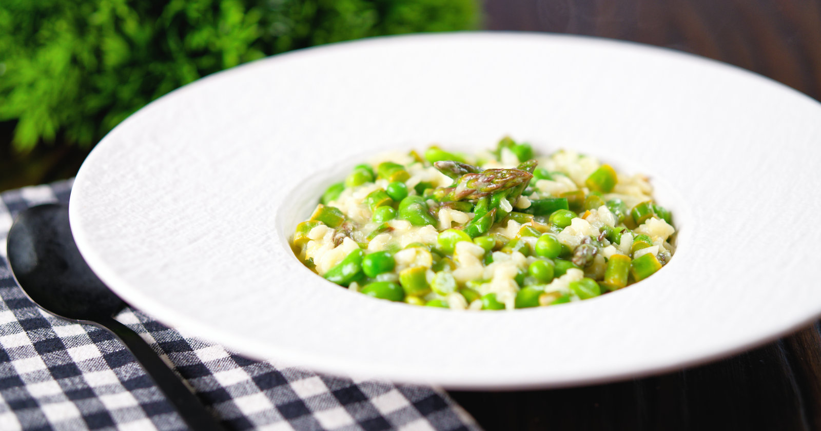Pea, Asparagus and Broad Bean Risotto Krumpli