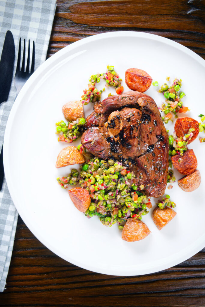 Pan Fried Lamb Leg Steaks with Balsamic Vinegar - Krumpli