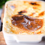 Oven baked British rice pudding for two people.