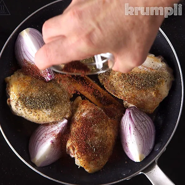 Harissa Chicken Thighs process shots 7 of 10