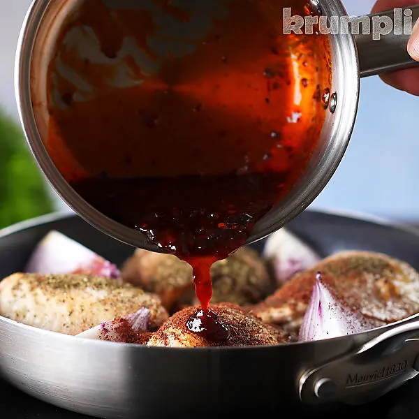 Harissa Chicken Thighs process shots 8 of 10