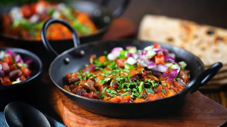 Punjabi rajma masala (kidney bean curry) served with kachumber salad and home made chapatis.