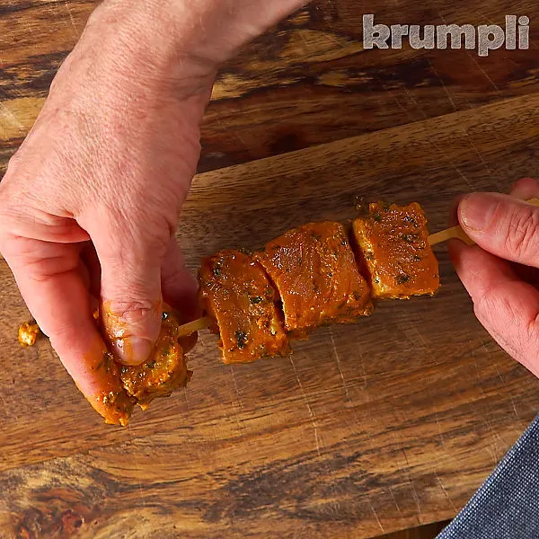 Salmon Tikka process shots 6 of 8