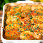 Minced lamb (keema) and potato hotpot with Indian-influenced flavours with cabbage poriyal.