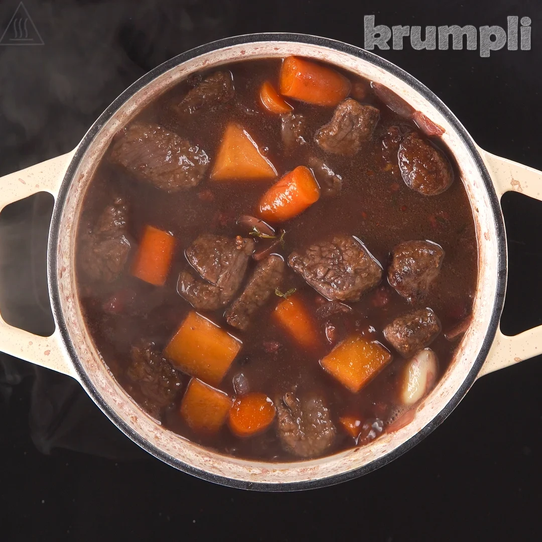 Venison stew with dumpling process shots 10 of 16