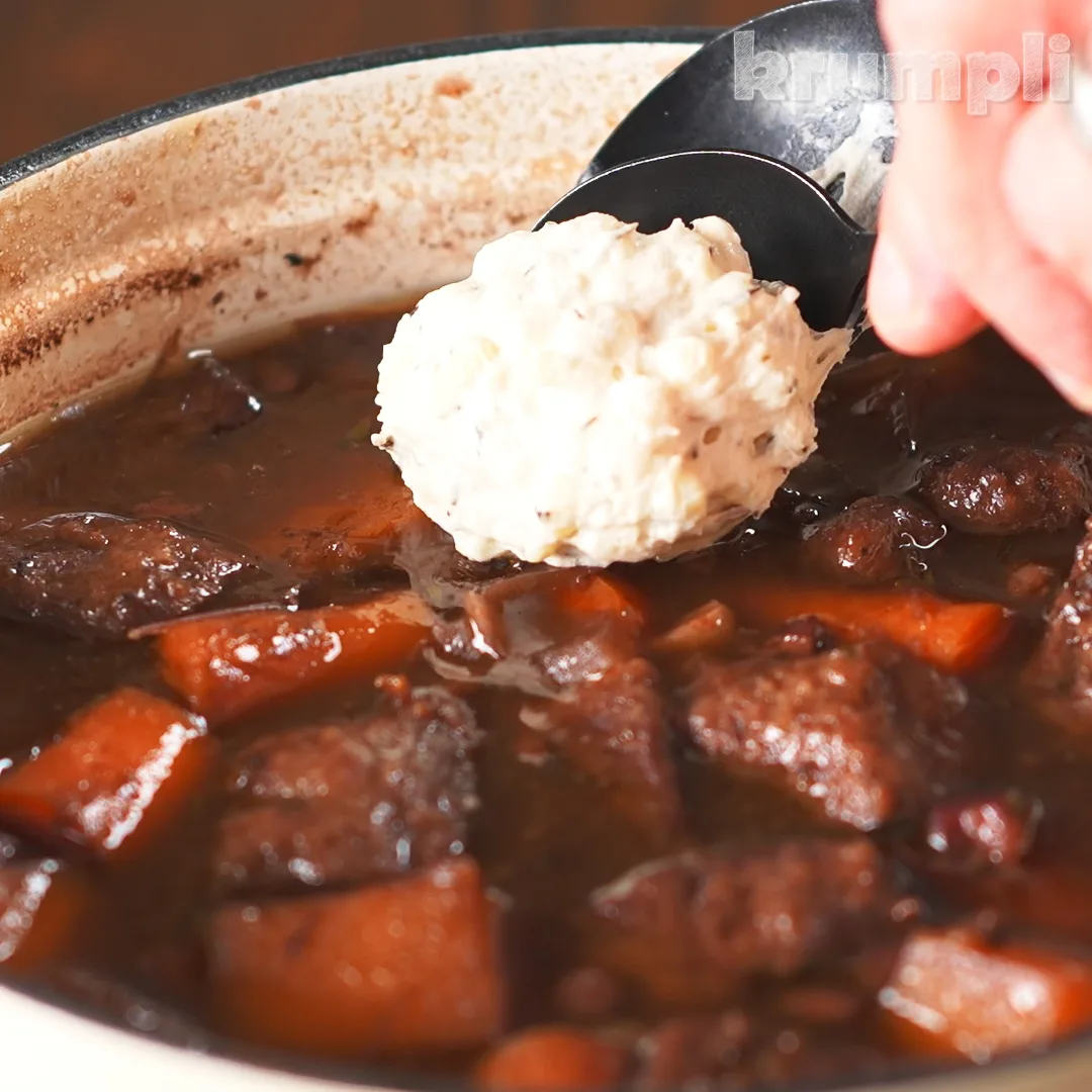 Venison stew with dumpling process shots 14 of 16